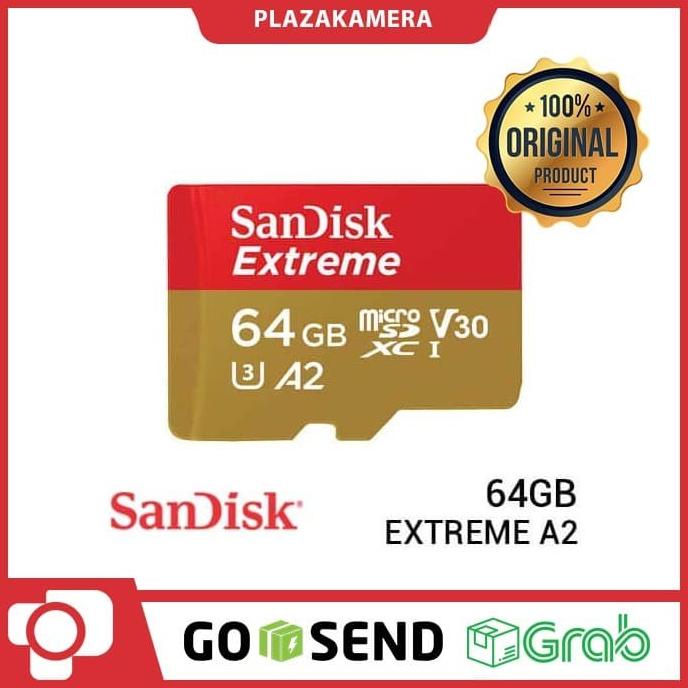 Sandisk Extreme A2 MicroSDXC Memory - 64GB