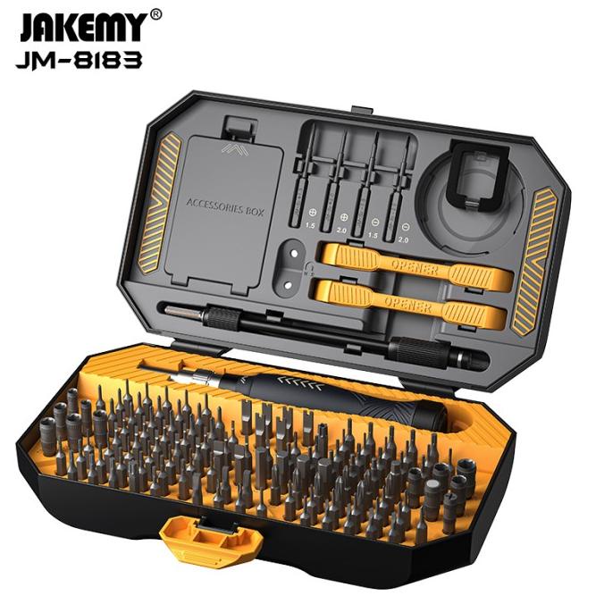 Jakemy JM-8183 145in1 Obeng Set Hp Torx Laptop Komputer New Design
