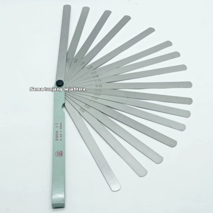 PULLER GAUGE 8" X 17 BLADES 0.02-1.00 MM / FEELER GAUGE / SETELAN KLEP