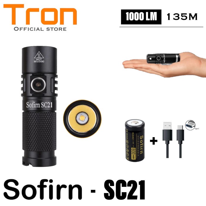 Discount Sofirn SC21 Mini Senter LED 1000 lumen 135 Meter Flashlight /SENTER KEPALA/SENTER