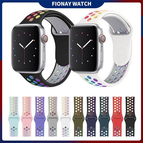 Nike Sports Strap Rainbow Apple Strap for IWatch Series 7/6/5/4/3/2/1 H-r539