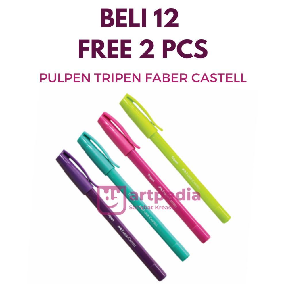 

Diskon Habis Faber Castell Ballpen Tripen Mix Barrel Black Ink Box 12 Free 2 Pcs / Pulpen Tripen Faber Castell (Beli 1 Lusin Free 2Pcs)