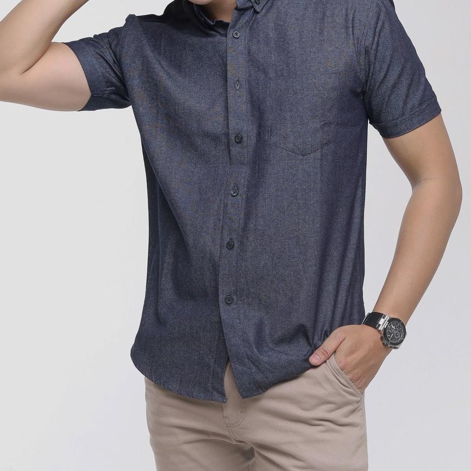 Harga Grosir d2D7p Kemeja Jeans Pria - Axel Denim Shirt