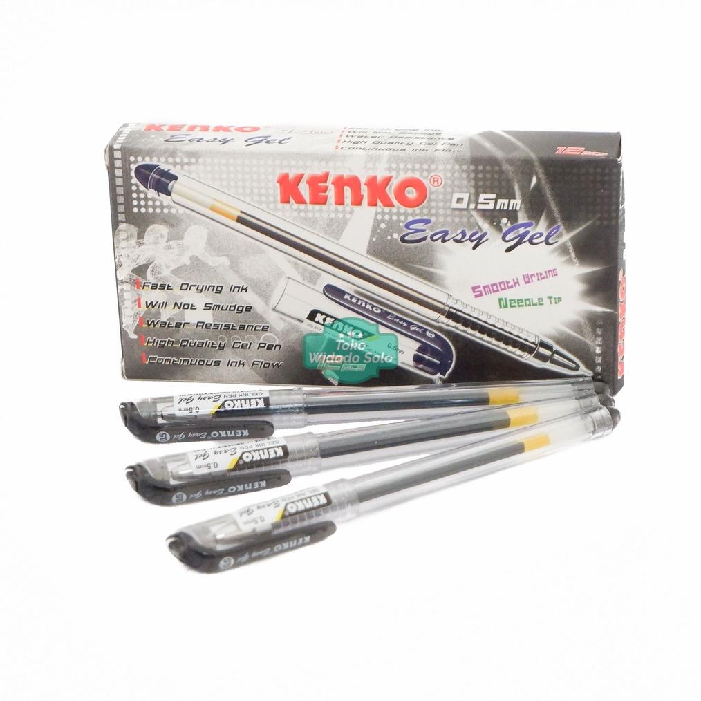 

Viral Pulpen Kenko Easy Gel 0,5Mm Hitam Bolpoin Ballpoint Gel Pen - 1 Pack Isi 12 Buah