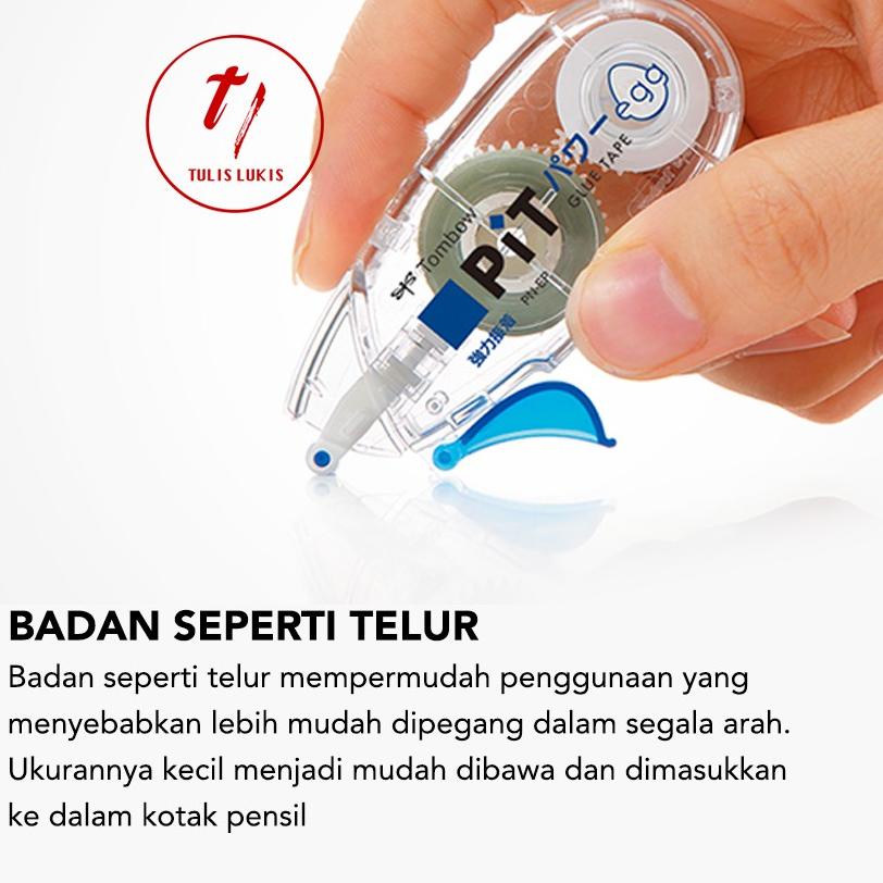 

Grosir Lem Kertas Bentuk Roll Tipex (Tombow Pit Glue Tape Power Egg 6Mm X 6M)