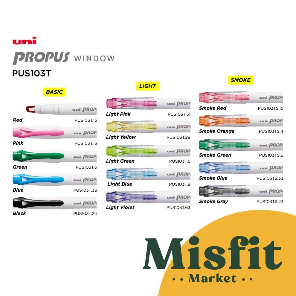 

Diskon Habis Uni Propus Window Highlighter (5 Colors Set) Marker Light Basic Smoke