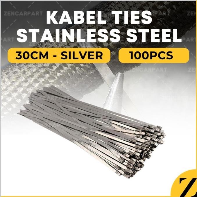 

Kabel Cable Ties Tie Tis Ikat Besi Stainless SUS 304 4,6 30cm 100 pcs