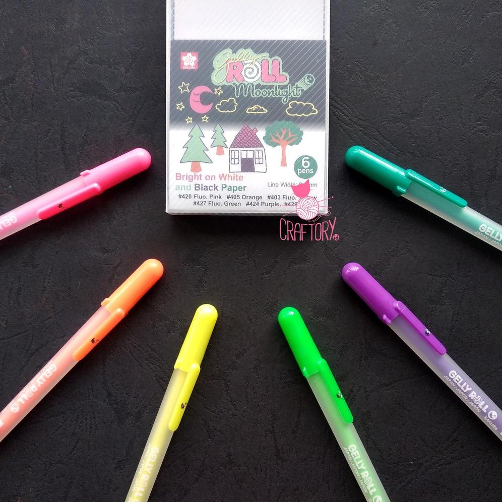 

Cuci Gudang Sakura Gelly Roll Pen Moonlight Set 6 Colors Pena Fluorescent