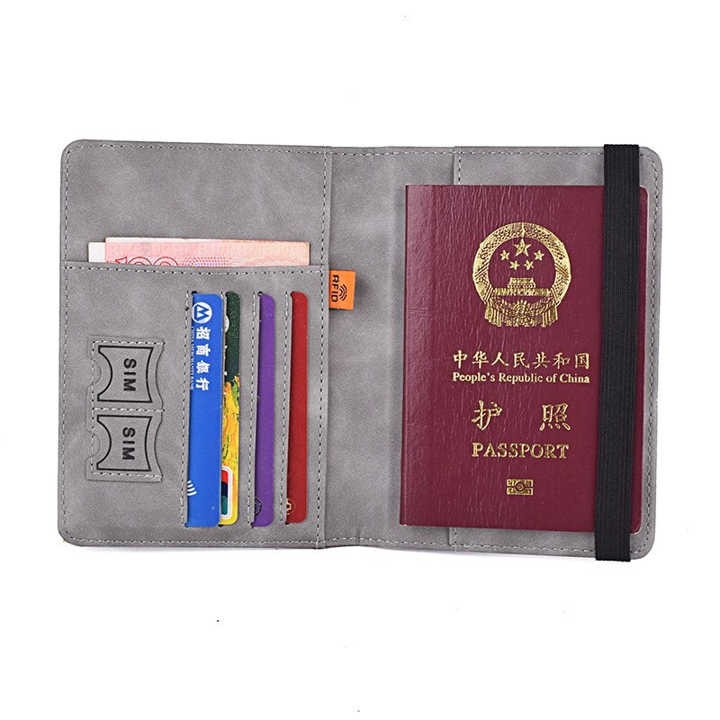 SP9i Dompet Paspor Kulit Passport Travel Wallet Rfid Dompet Cover Card Holder Travel Wallet Blocking Yxy79 Blue By Pro