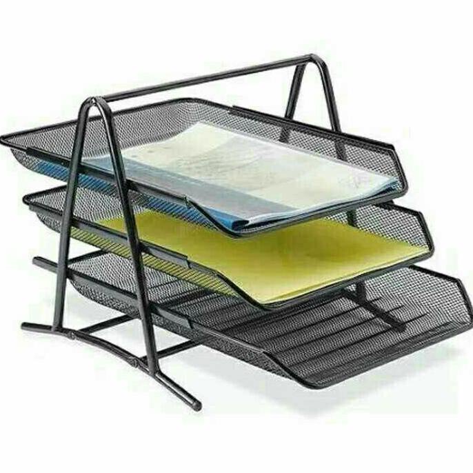 

Rak Dokumen / Rak Kertas / Elevated Tray Besi 3 susun