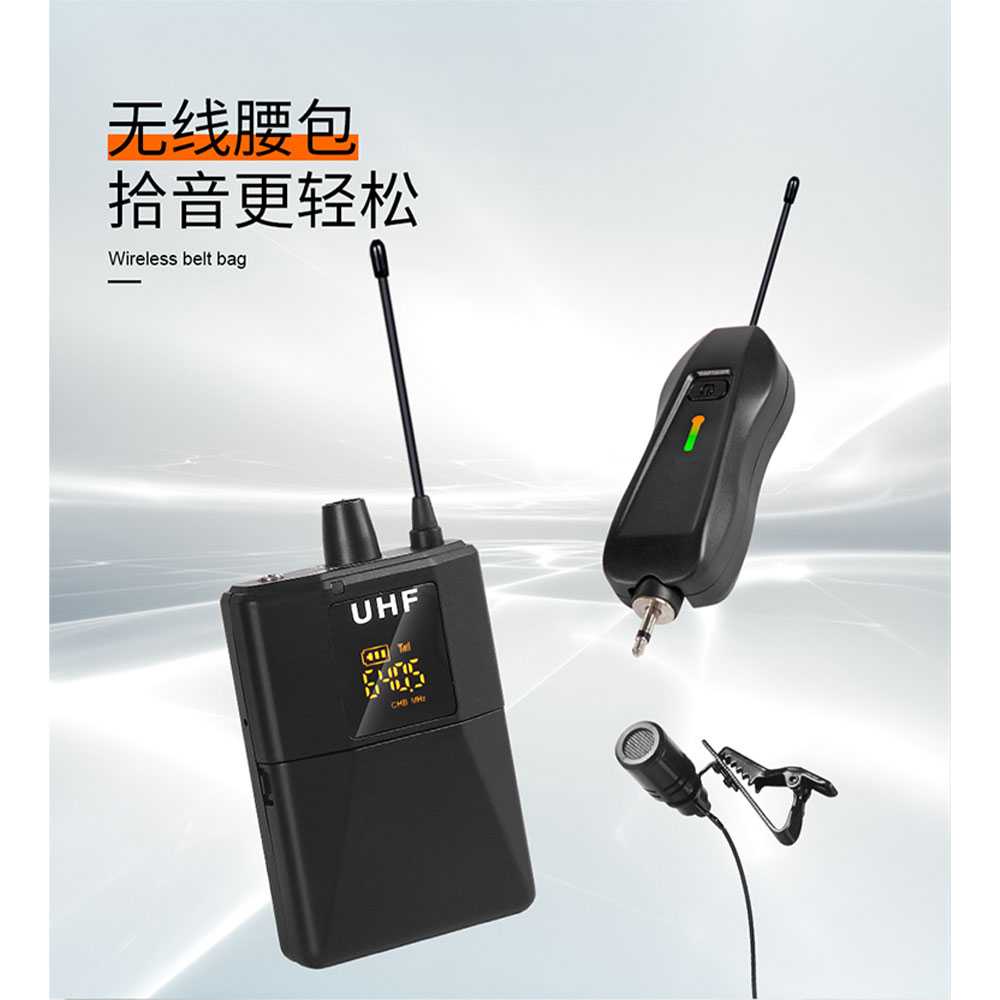 XTUGA UHF Wireless Lavalier Lapel Microphone System Podcast - AD-220