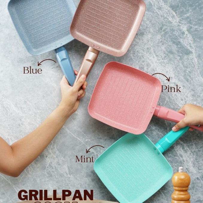 Pero Grill Pan 20cm / Wajan Panggang Anti Lengket Granite