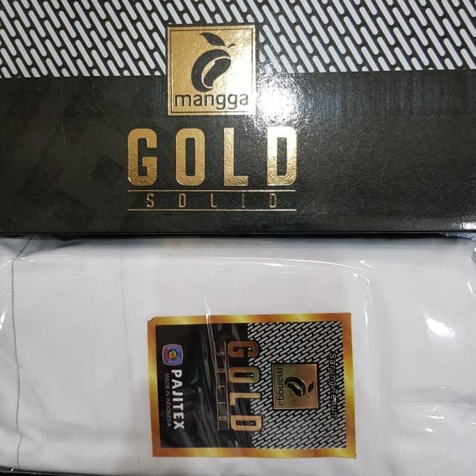 Sarung Mangga Gold Putih Tumpal.