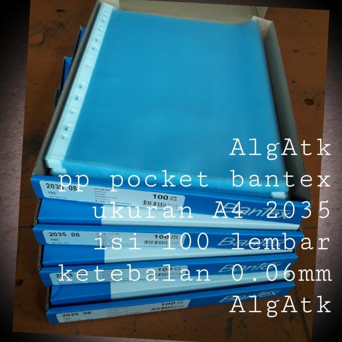 

PP Pocket Bantex 2035-08 Size A4. Isi 100 lembar.
