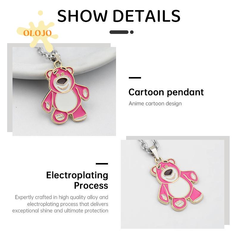 [Olojo.id] Cinnamoroll Strawberry Bear Pikachu Rainbow Kalung Kartun Indah Paduan Kepribadian Kalung