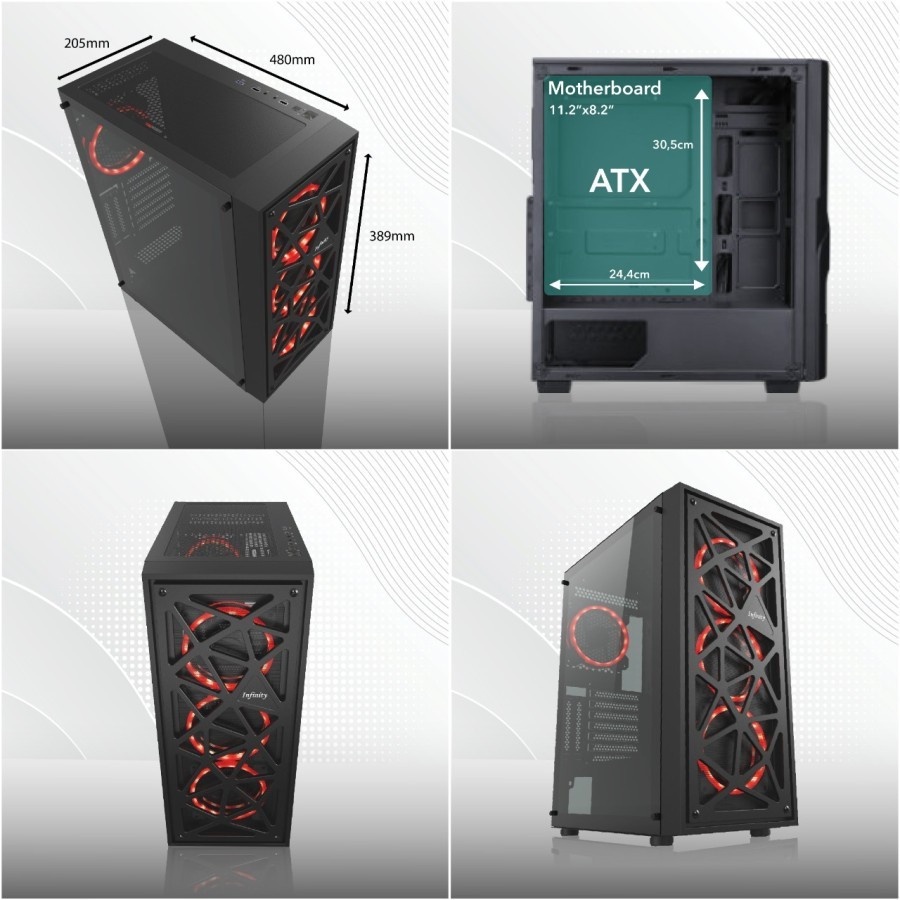 Infinity Enigma ATX Gaming Case PC Casing