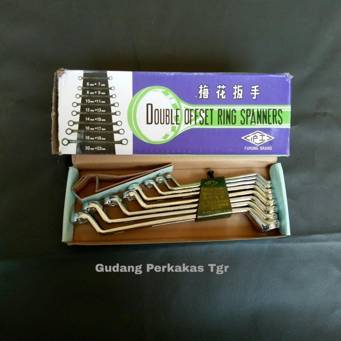 Kunci Ring Set 8 Pcs Fukung Asli / Double Offset Ring Spanners