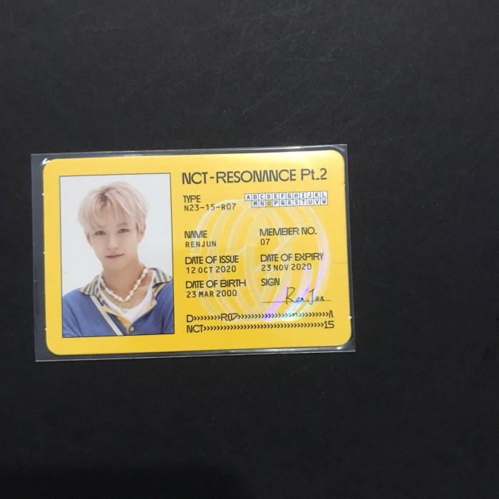 Flash Sale Official Pc Renjun Resonance Yb Ac Idc Nct Access Card Yearbook Terbaru