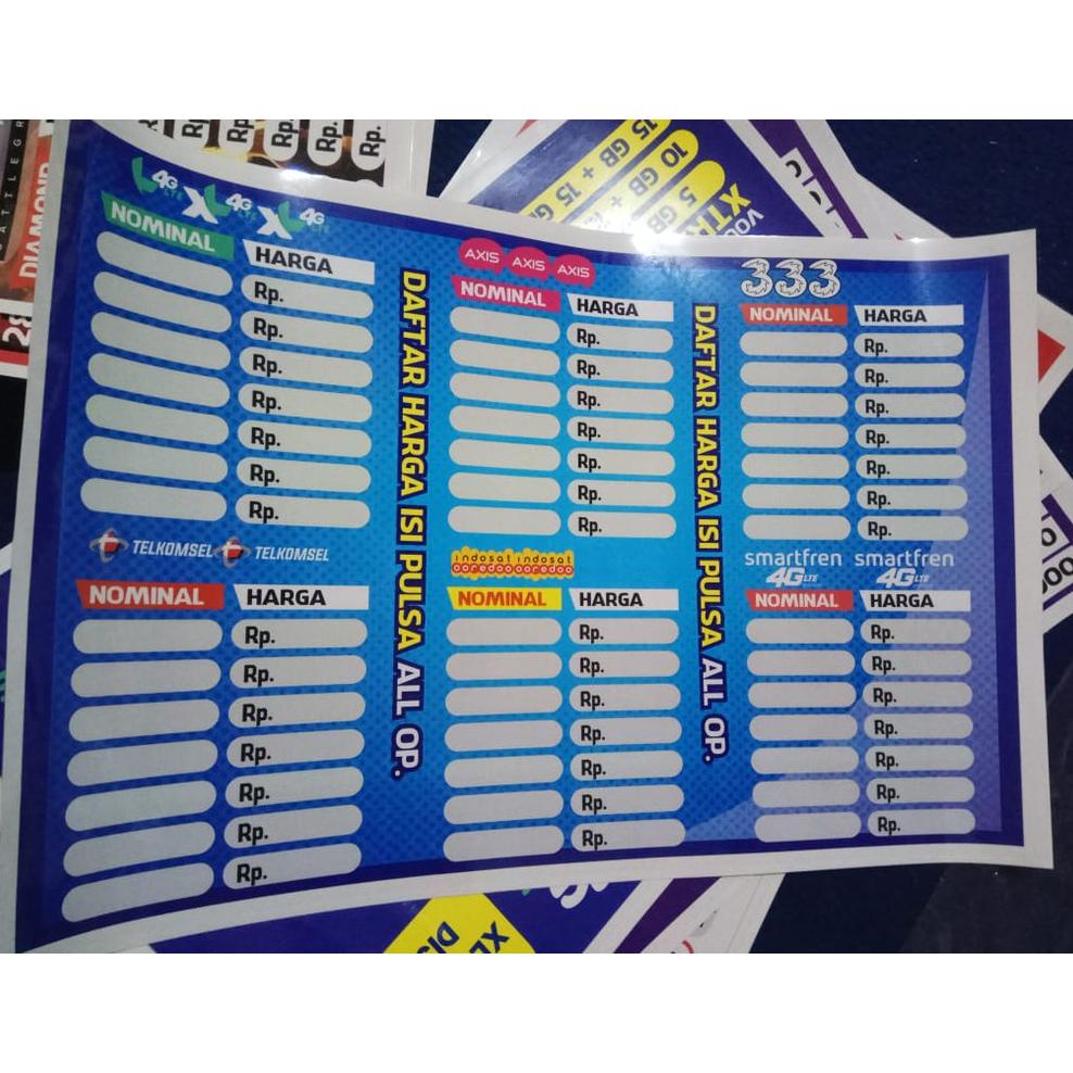 

Promo Habis Poster A3 Daftar Isi Pulsa Bisa Di Hapus Sidulur Cell