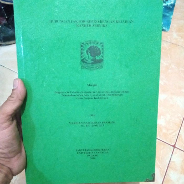 Flash Sale Skripsi Kedokteran Hubungan Faktor Resiko Dgn Kejadian Kanker Serviks Terlaris