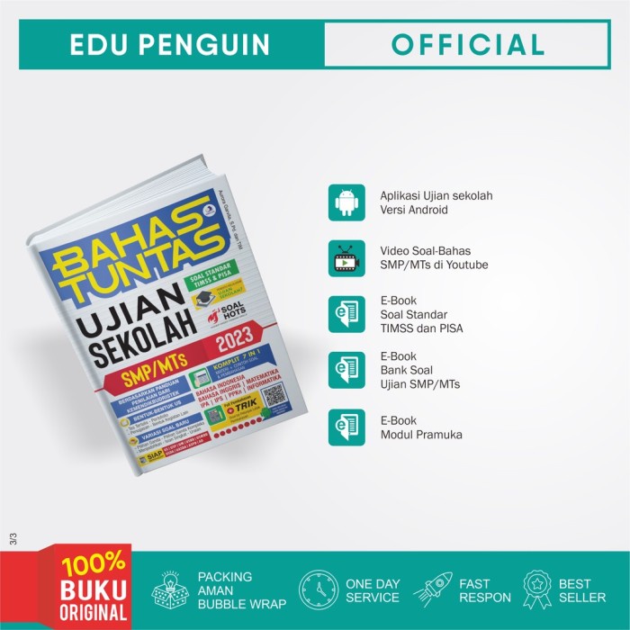 Hot Sale Murah Edu Penguin Bahas Tuntas Ujian Sekolah Smp/Mts 2023 Realpict Terbaru