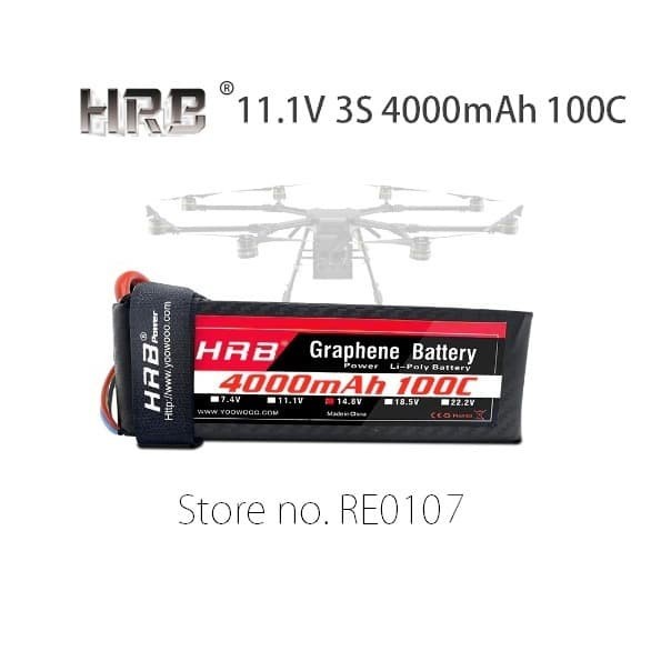 Lipo Battery Batere Baterai HRB Graphene 3S 4000mah 11.1V 100C RC Car
