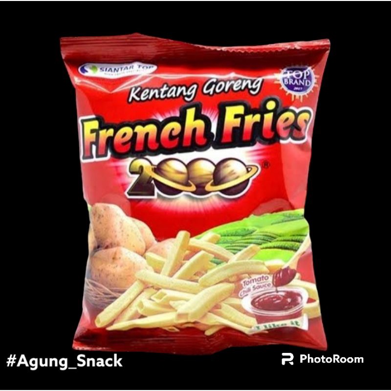 

Kentang Goreng French Fries 2000 | 1 Renceng Isi 10 Bungkus @ 17 Gram