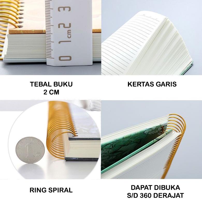 

Terlaris Notebook Buku Catatan 16K Notebook B5 Ring Spiral / Notebook Besar Buku Tulis - 5347