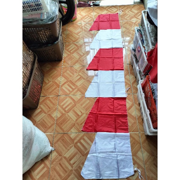 Umbul Umbul Bendera Merah Putih Polos / Umbul Umbul Bendera Warna Polos Zig Zag