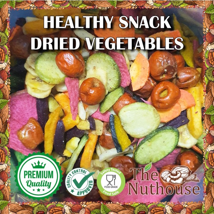 

1kg Crispy Mixed Dried Vegetables / Keripik Sayuran Campur Snack Diet