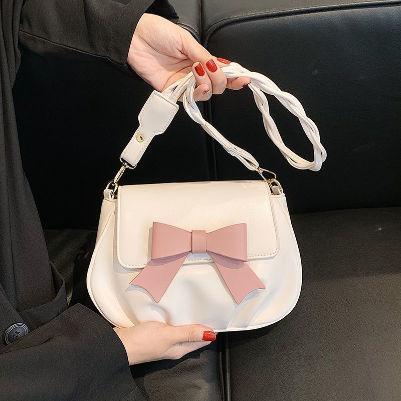 ♘►☍Sera  Tas High-End Wanita Musim Semi 2022 Baru Siswa All-Match Versi Korea dari Fairy One-Shoulder Messenger Lipat Cloud Bag