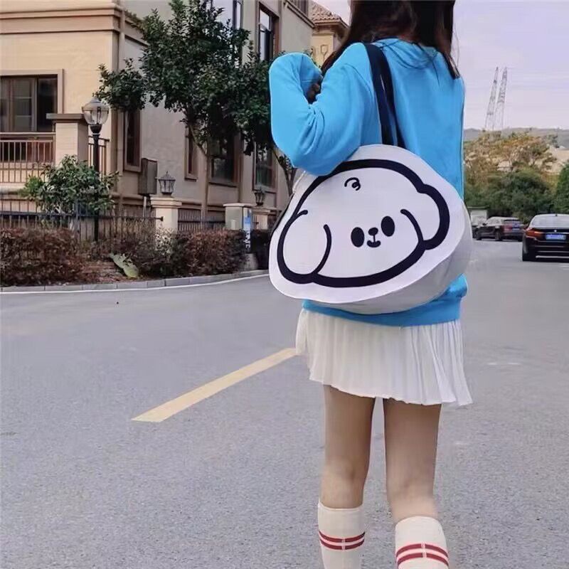 ✖┋Sera  Toko Harajuku Jepang Cute Vintage Gadis Tas Bahu Retro Korea Kapasitas Besar Siswa Tas Kanvas