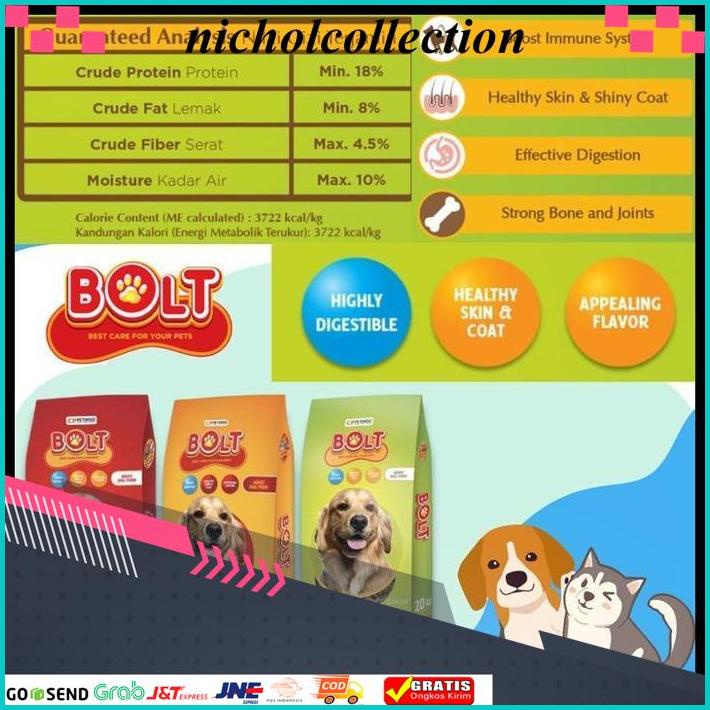 BOLT DOG REPACK MAKANAN ANJING DOG FOOD DRY DOG FOOD HIGHT QUALITY