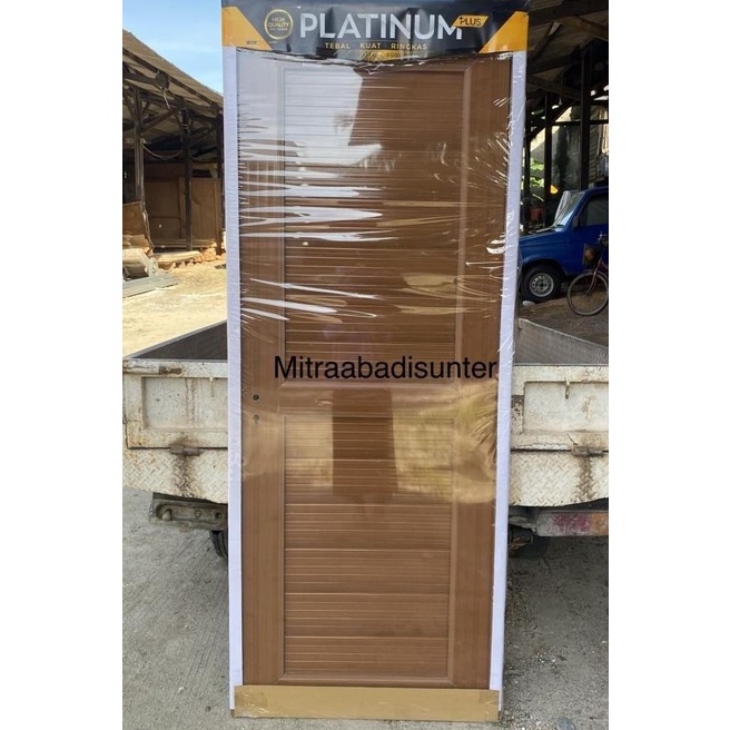 Pintu Pvc Tebal Platinum Uk 80 X 200 Cokelat - Bukaan Kanan / Kiri Denikass