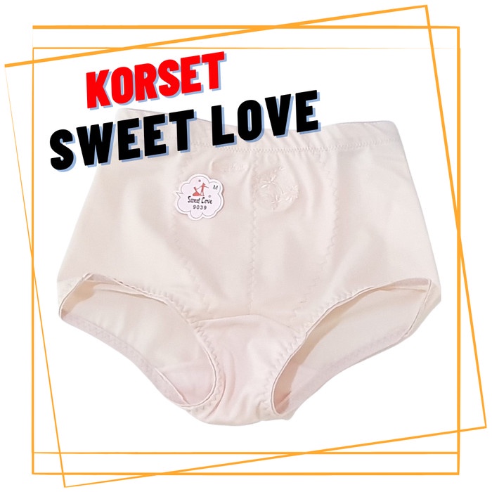 Korset Celana Korset Sweet Love seri 9039 uk M, L, XL - M(U0J2) Stagen Pengecil Perut Stagen Ibu Mel