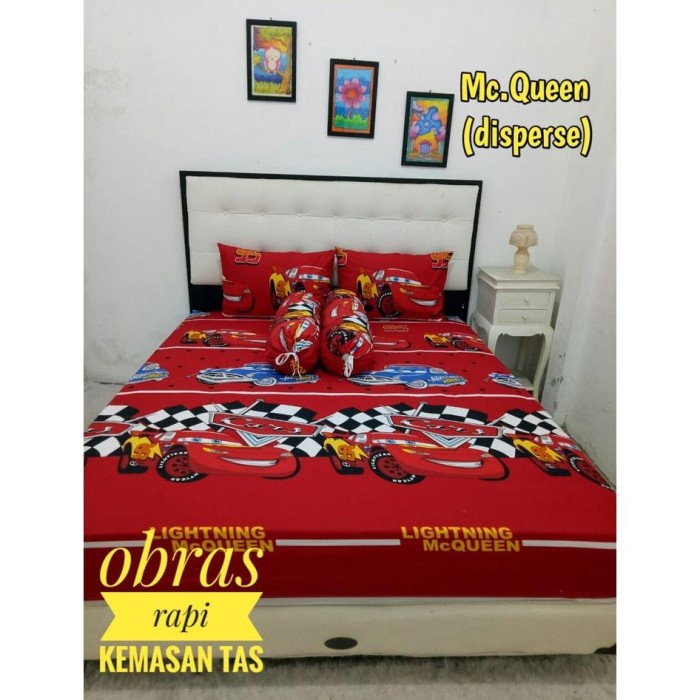 Diskon Spesial Sprei Anak Cowok Cars,Mobil,Mc Queen ,Ferrary,Mobil Balap Termurah