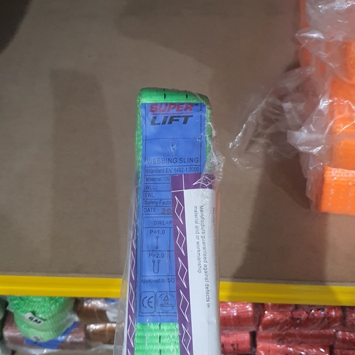 Superlift Polyester Webbing Sling 2Ton X 1Meter/Webing Tali Angkat #Original