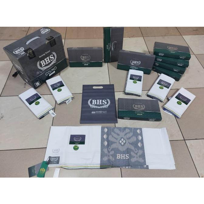 Sarung BHS Cosmo Silver Putih Polos