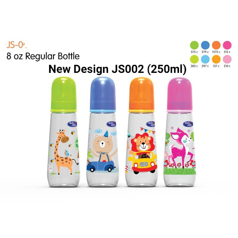 Botol Susu Baby Safe SLIM NECK 125ml 250ml, Feeding Bottle JS001 JS002 Baby safe