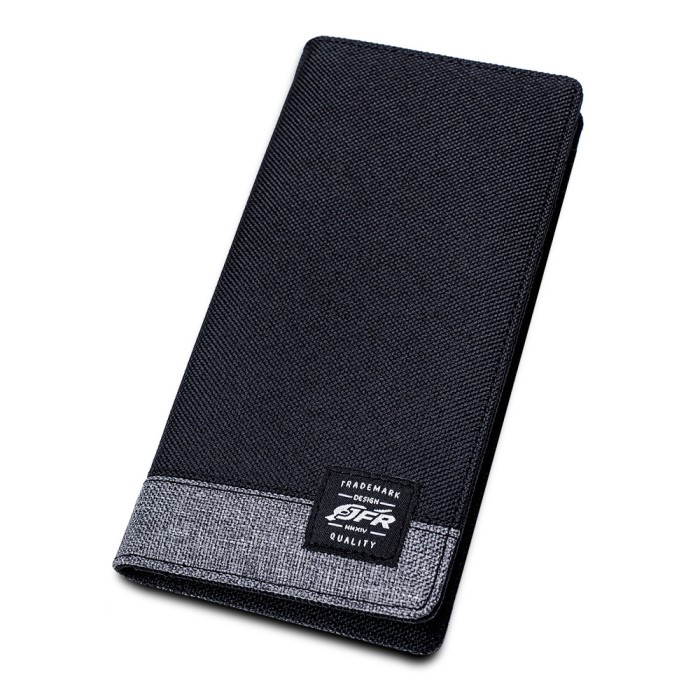 dompet JFR Fashion Dompet Pria Bahan Kulit Canvas JP15 - Hitam(C7M0) dompet pria kecil harga grosir 