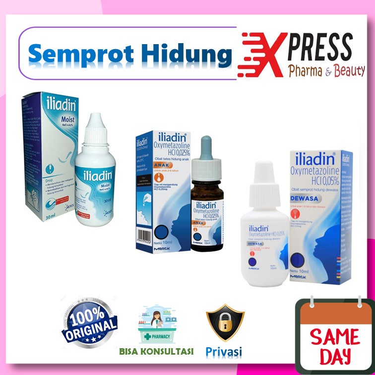 ⚡XPRESS⚡ ILIADIN - Semprot / Tetes Hidung tersumbat anak dewasa moist Illiadin