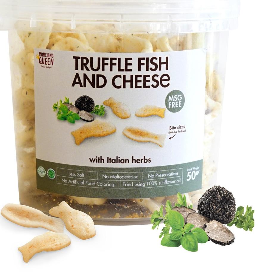 

Sale | TD4 | Munching Queen, Truffle Fish and Cheese with Italian Herbs 70gr NO MSG