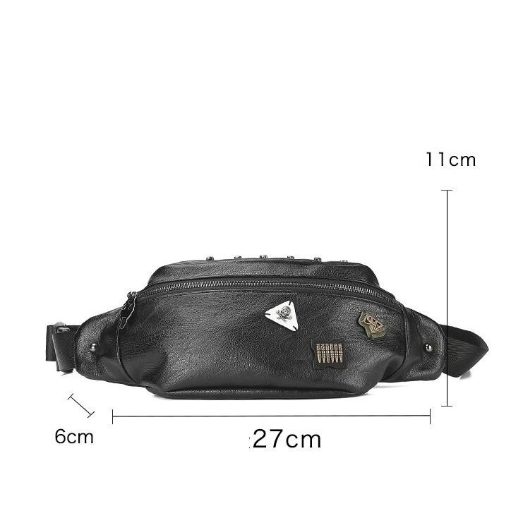 Civeto TG09 Tas Pinggang Selempang Pria Kulit PU Gaul Keren