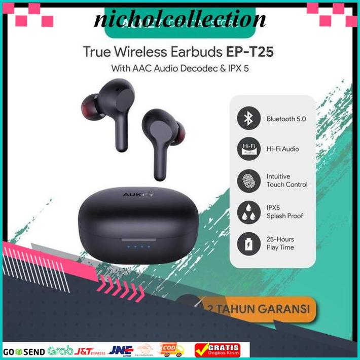 TWS AUKEY EP-T25 FREE CAR CHARGER AUKEY BEST SELLER
