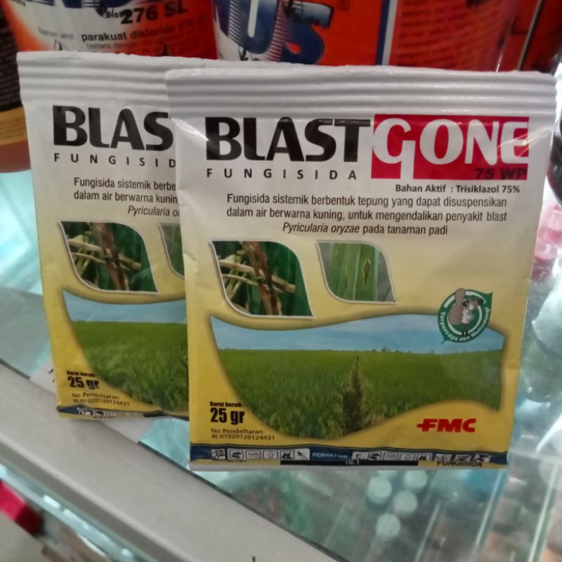 Blastgone 75 WP 25 gram Fungisida Pembasmi Jamur Penyakit Blast Tanaman Padi / Obat daun Padi Kuning