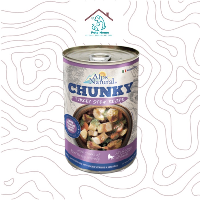 ALPS NAT CHUNKY TURKEY STEW 415GR - DOG FOOD