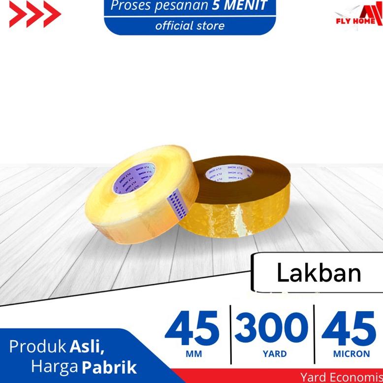 

Star 7.7 FLYHOME Lakban bening coklat 300yard 2inci 45x300 yard 1rolls jumbo