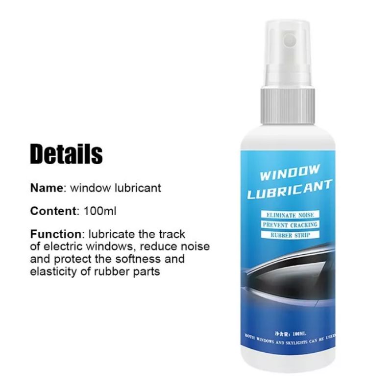 US365 Spray Pelumas Karet Strip Jendela Kaca Mobil Windows Lubricant 100ml By Toko Haji Usman