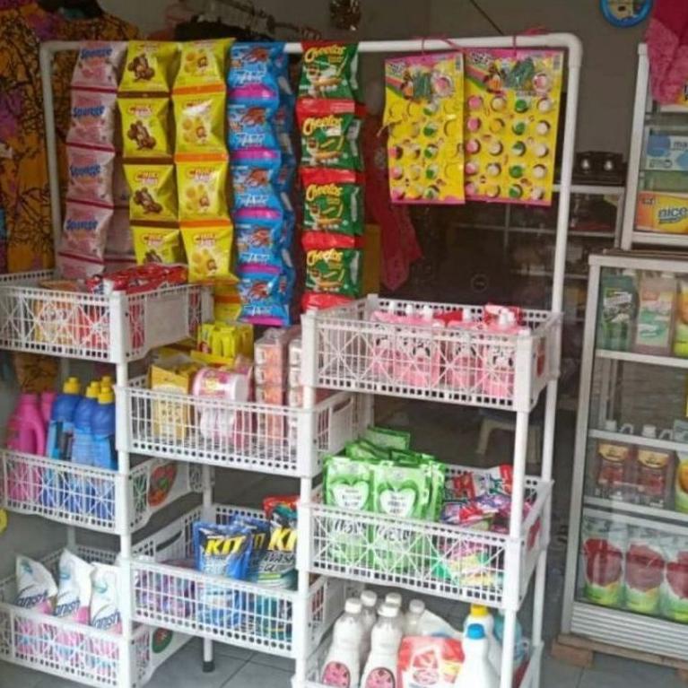 Produk Premium.. RAK WARUNG KERANJANG SUSUN KERANJANG RAK SUSUN DAPUR Rak Dapur Keranjang Serbaguna 