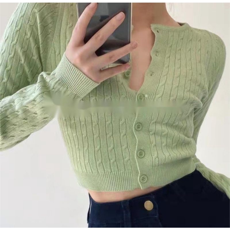 Rue Cardigan Cable knit top import